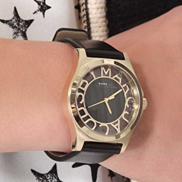 Marc Jacobs Skeleton Watch w/ Leather Band - Picture 5 of 8